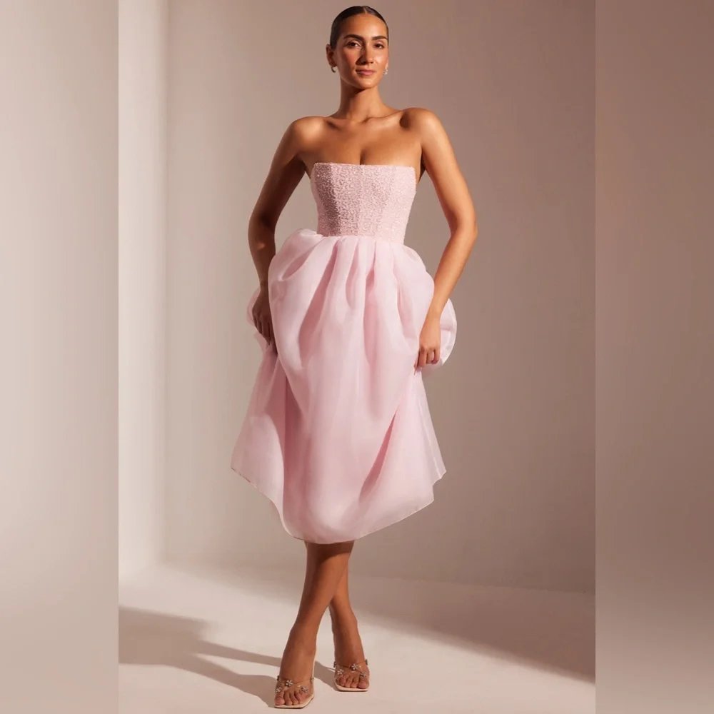 Oh Polly Strapless Pink Dress - Picture 7 of 10